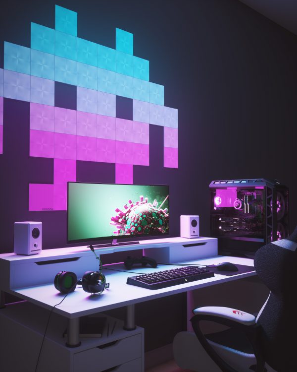 Best Nanoleaf gaming room design ideas inspiration 3