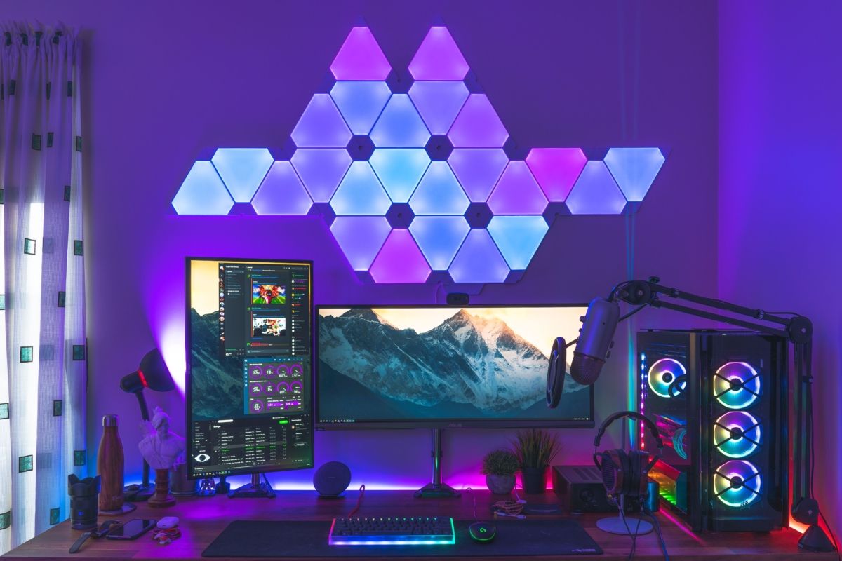 Best Nanoleaf gaming room design ideas inspiration 9